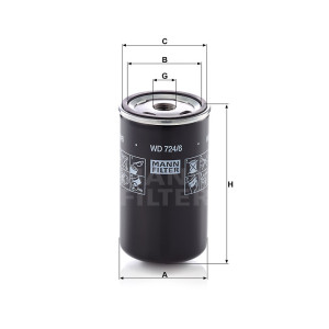 Фильтр масляный MANN-FILTER WD 724/6